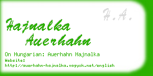 hajnalka auerhahn business card